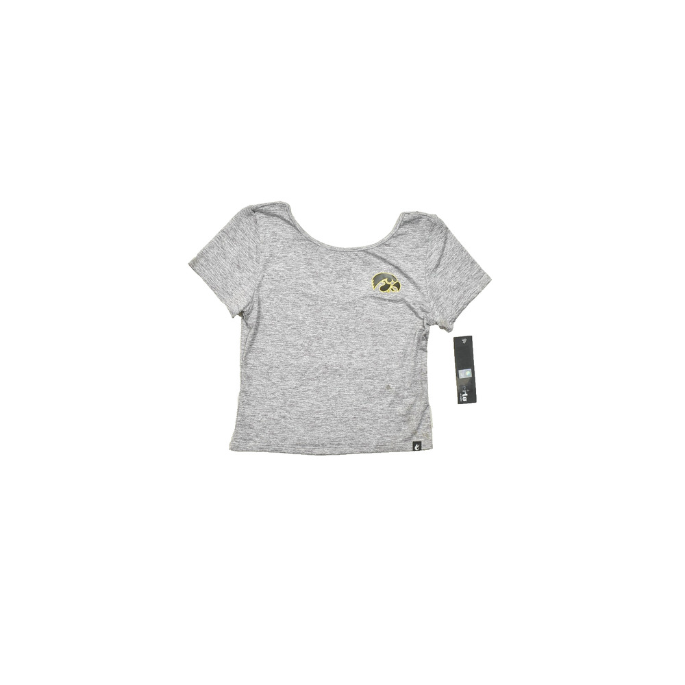 NEW Certo Iowa Hawkeyes Scoop Back Tee Short Sleeve Dark Haze Gray Size S